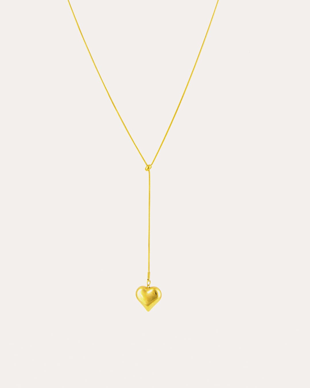 Collar Acero Ajustable Corazón Dorado