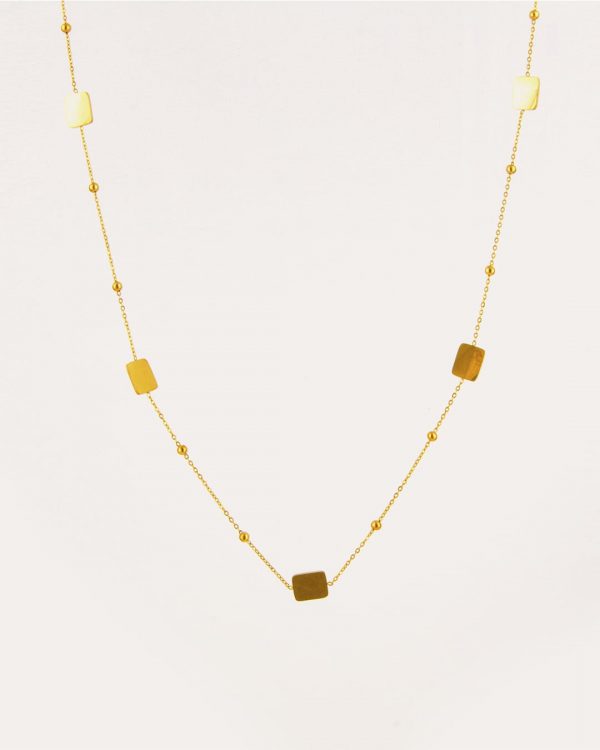 Collar de acero con baño de oro - Joyitas de Acero