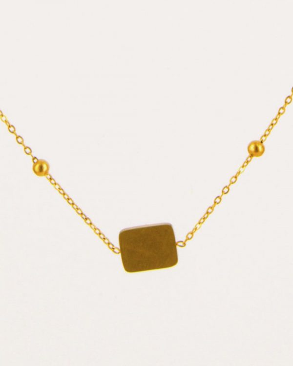 Collar de acero con baño de oro - Joyitas de Acero