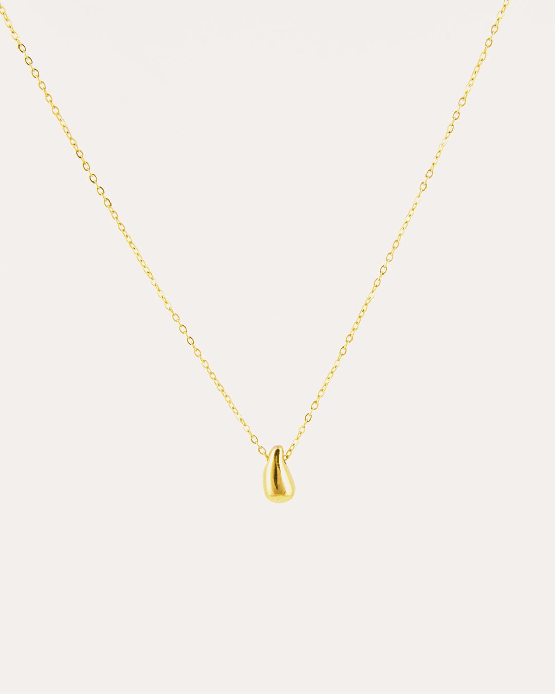 Collar Acero Gota Mini Plateado Dorado
