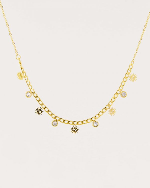 Collar de acero con baño de oro - Joyitas de Acero