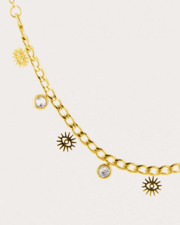 Collar de acero con baño de oro - Joyitas de Acero