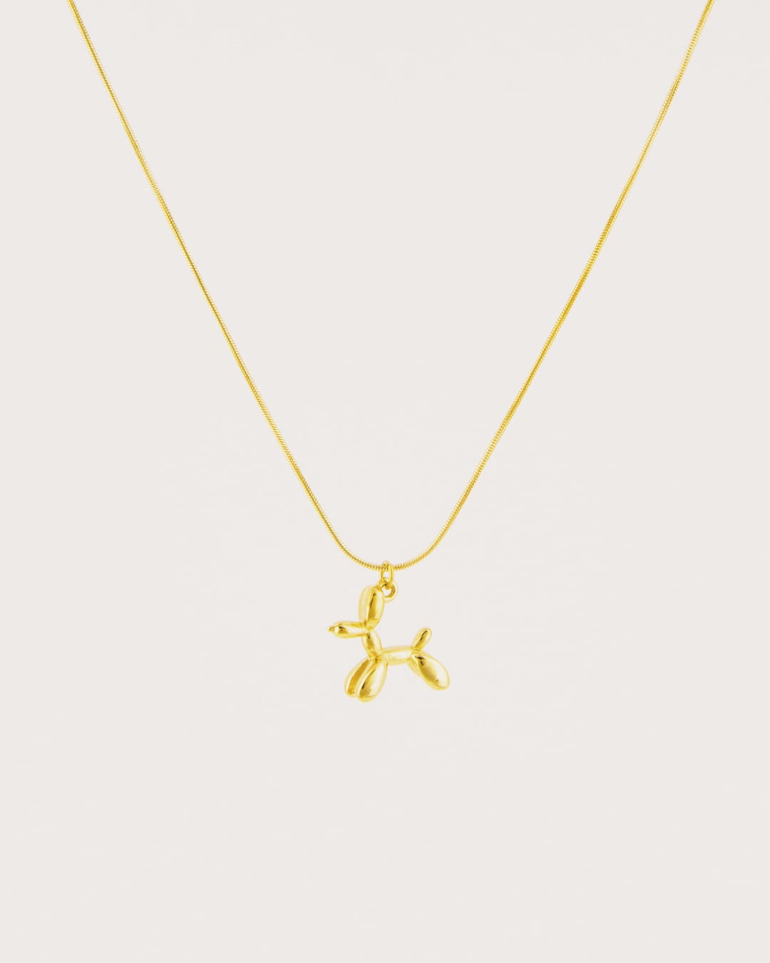 Collar Acero Perro Globo Dorado