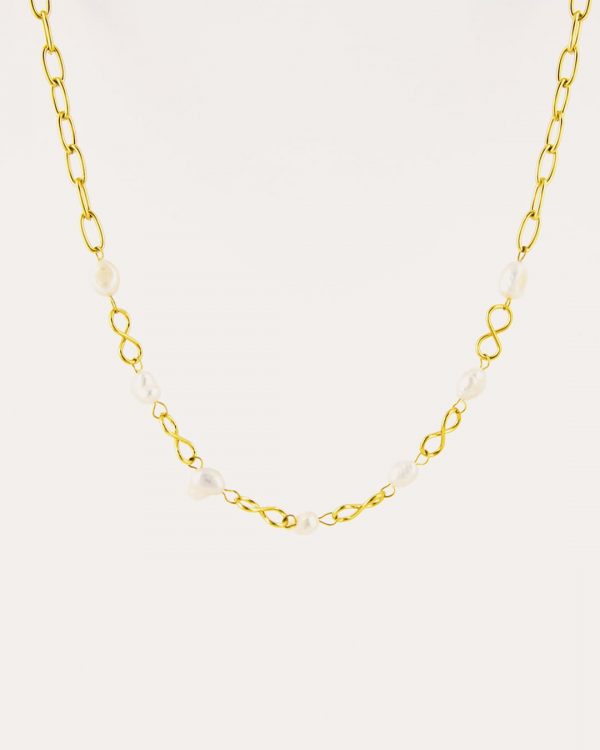 Collar de acero con baño de oro - Joyitas de Acero