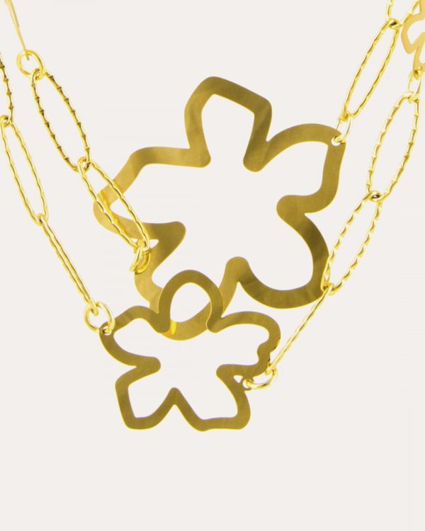 Collar de acero con baño de oro - Joyitas de Acero