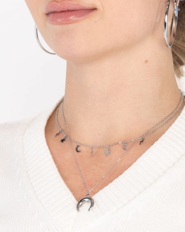 Collar Acero Luna Invertida - Joyitas de Acero