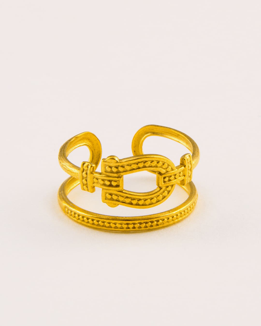 Anillo Acero Helene Dorado