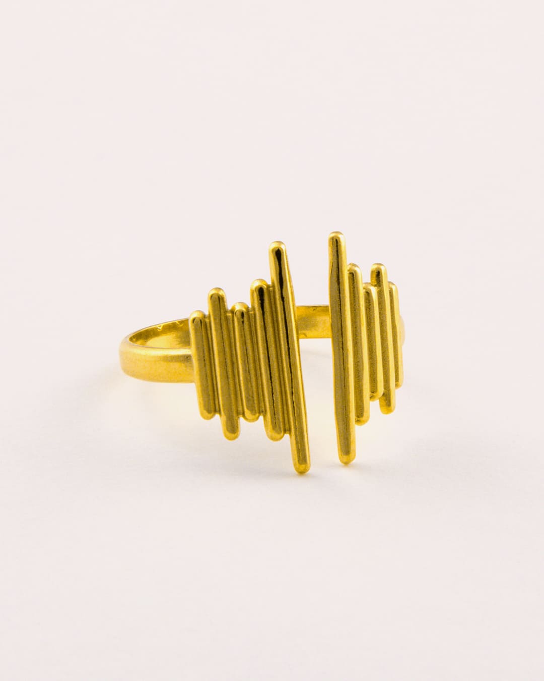 Anillo Acero Nuria Dorado