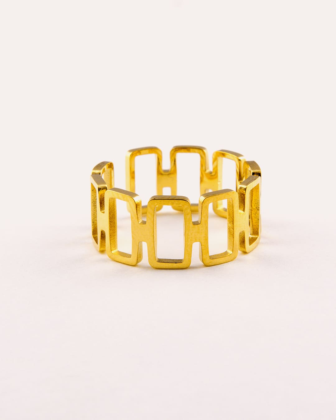 Anillo Acero Sagitta Dorado
