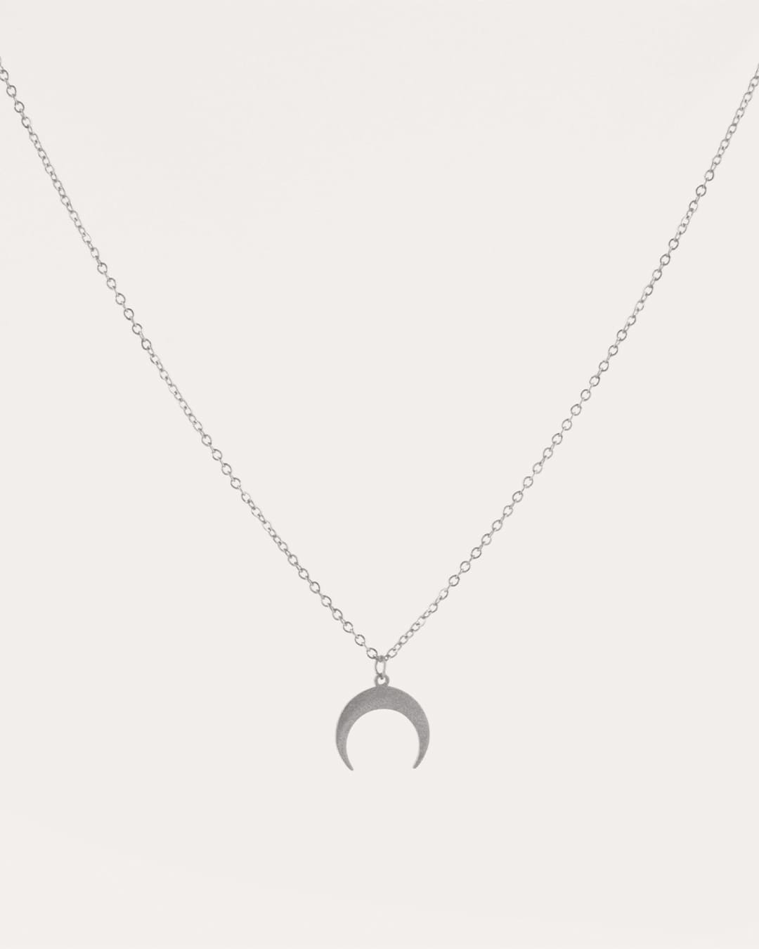 Collar Acero Luna Fina Invertida