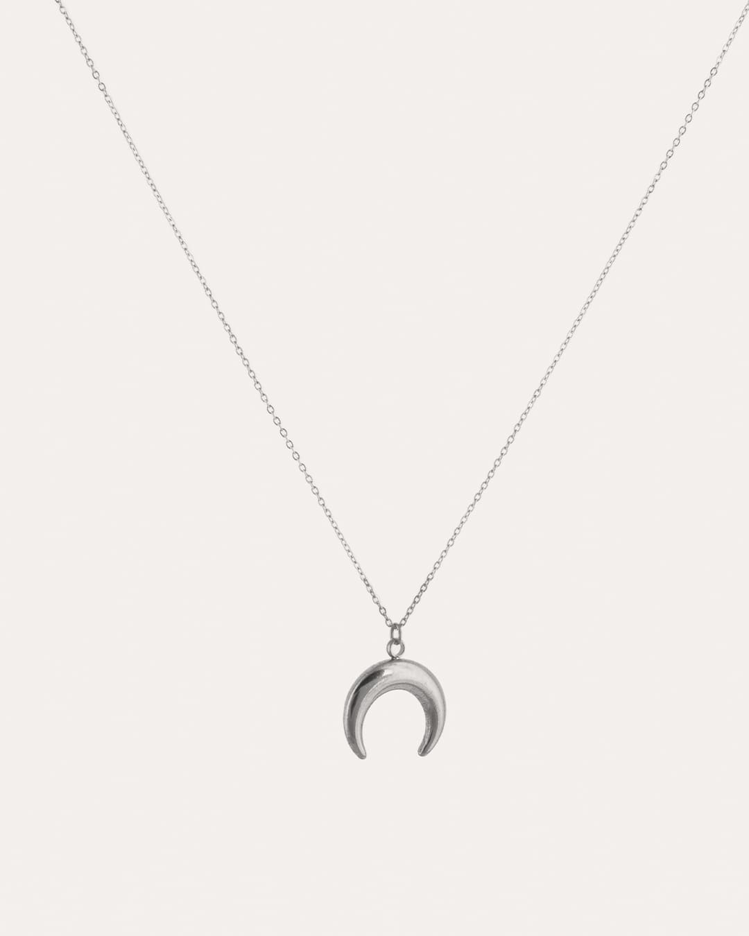 Collar Acero Luna Invertida