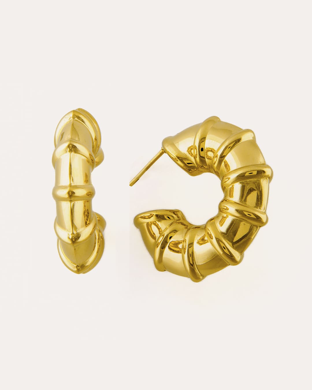 Pendiente Aro Hueco Dorado