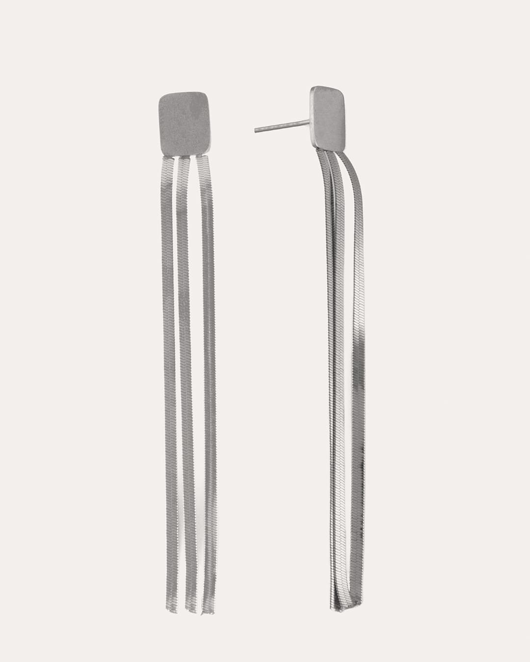 Pendiente Acero Nuria Plateado