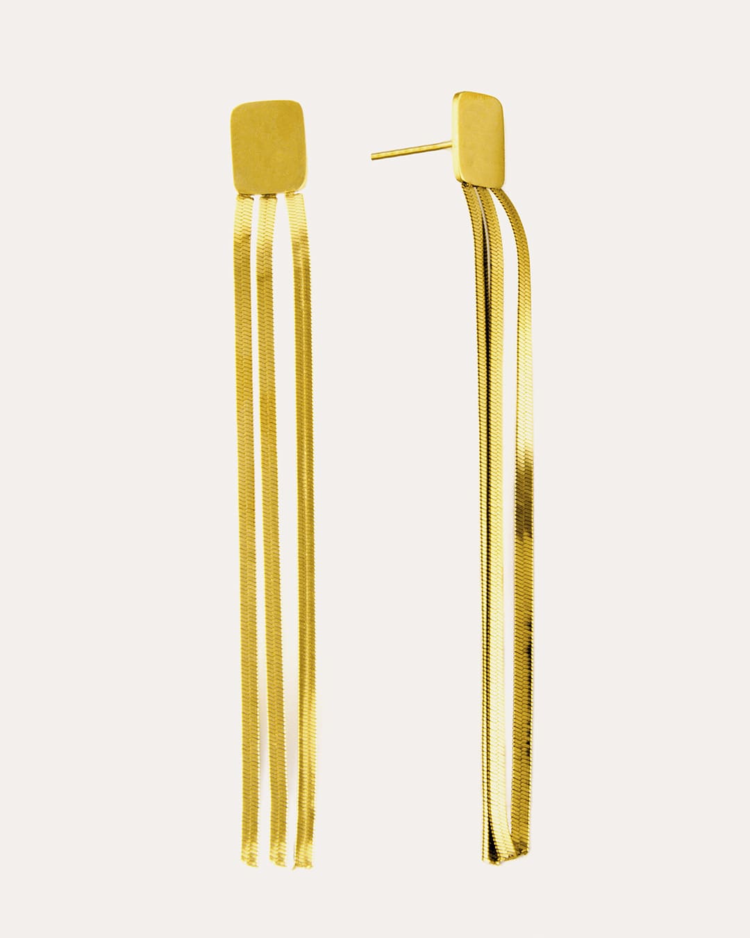 Pendiente Acero Nuria Dorado