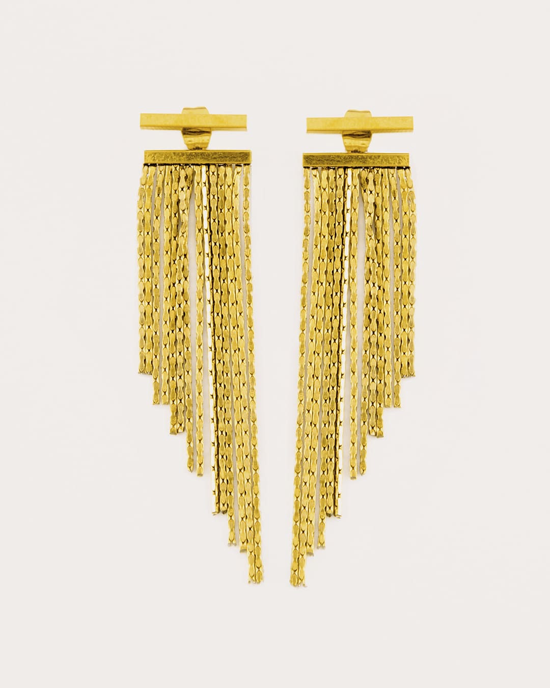 Pendiente Acero Lienz Dorado