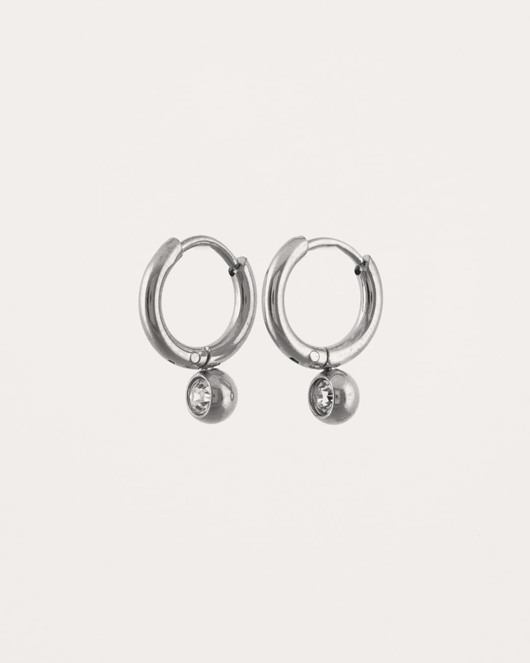 Aro Cristal Acero Plateado