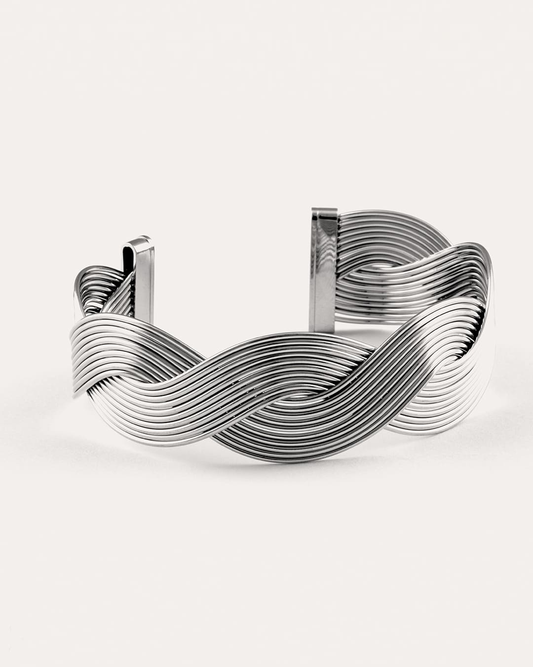 Brazalete Acero Entrelazado Dorado