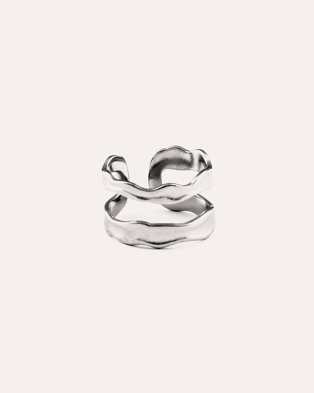 Anillo Acero Lyra Plateado
