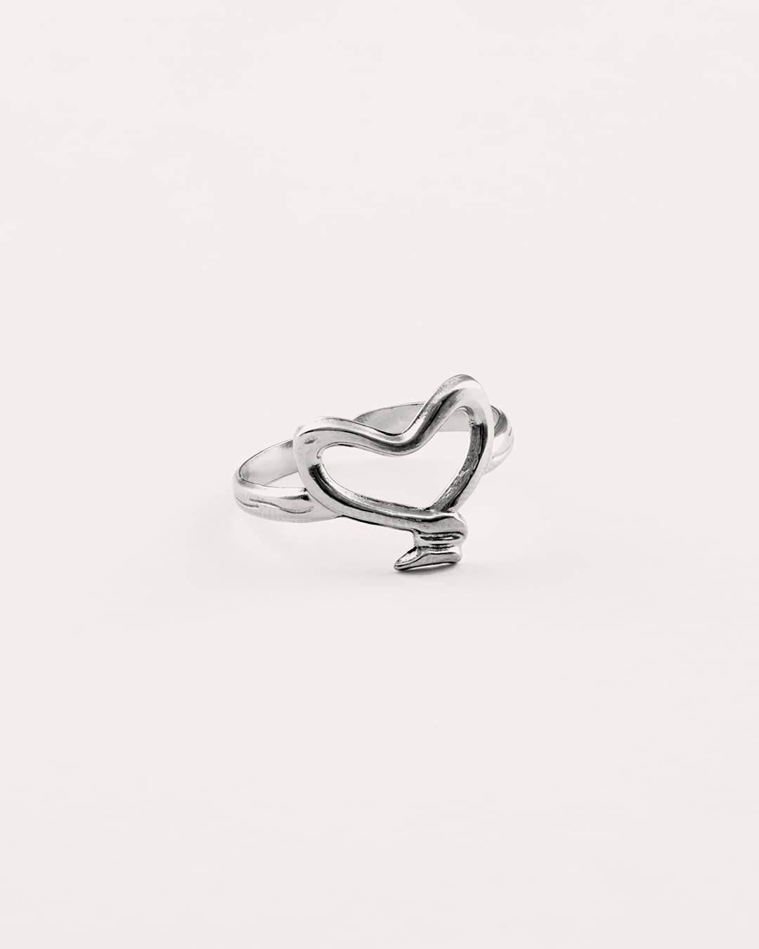 Anillo Acero Corazón