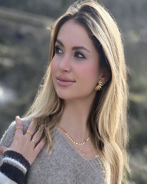 Collar Acero Círculos Dorado - Joyitas de Acero