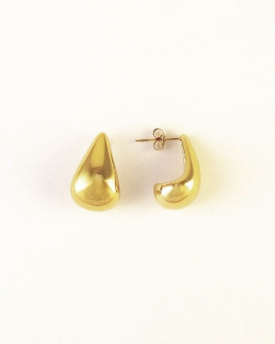 Pendiente Acero Gota Dorado