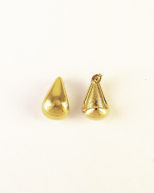 Pendiente Acero Gota Dorado