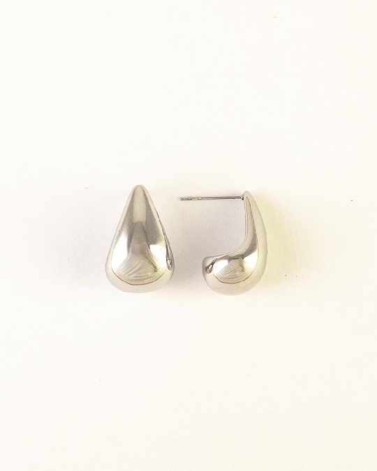 Pendiente Acero Gota Plateado