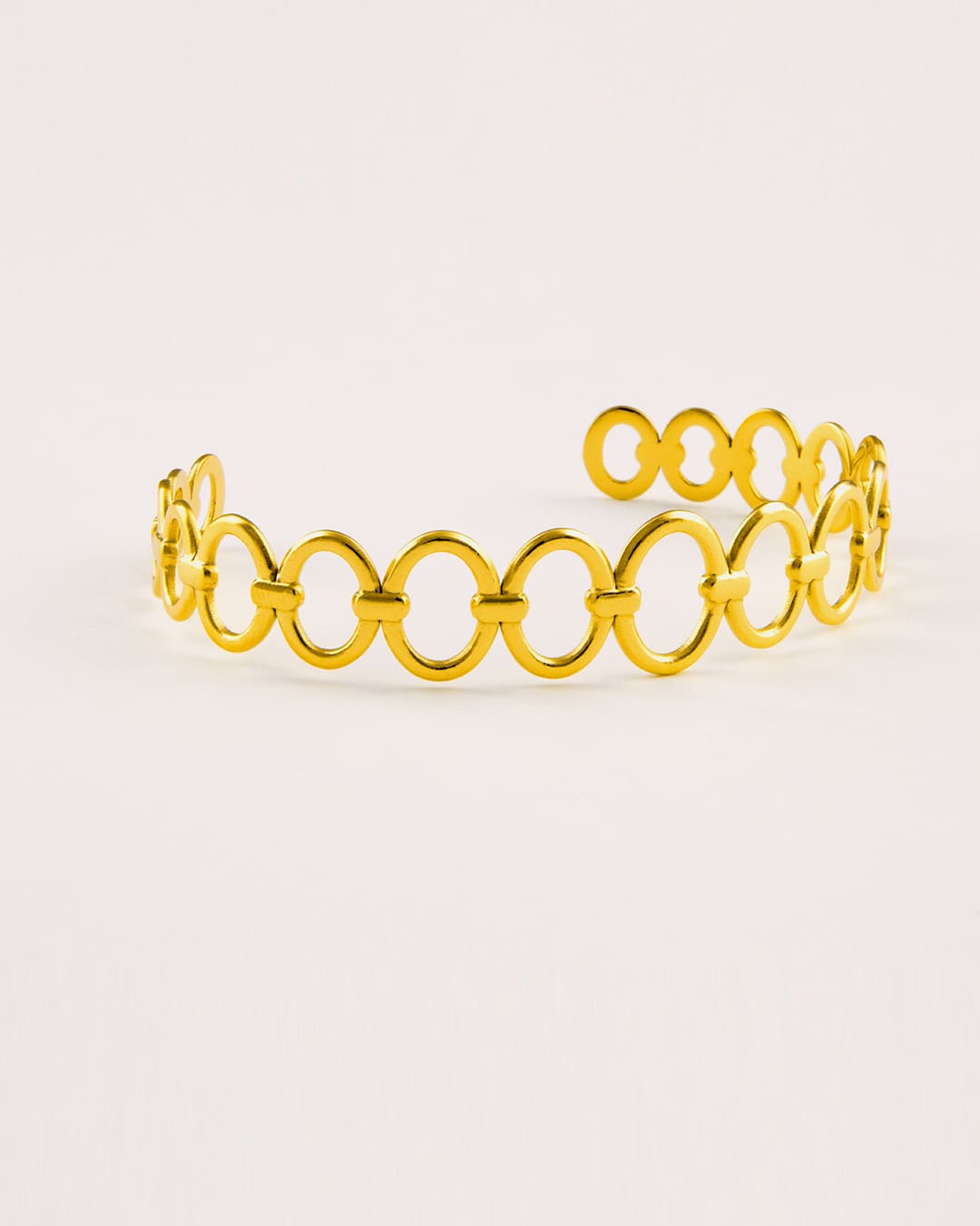 Pulsera Acero Óvalos Dorada