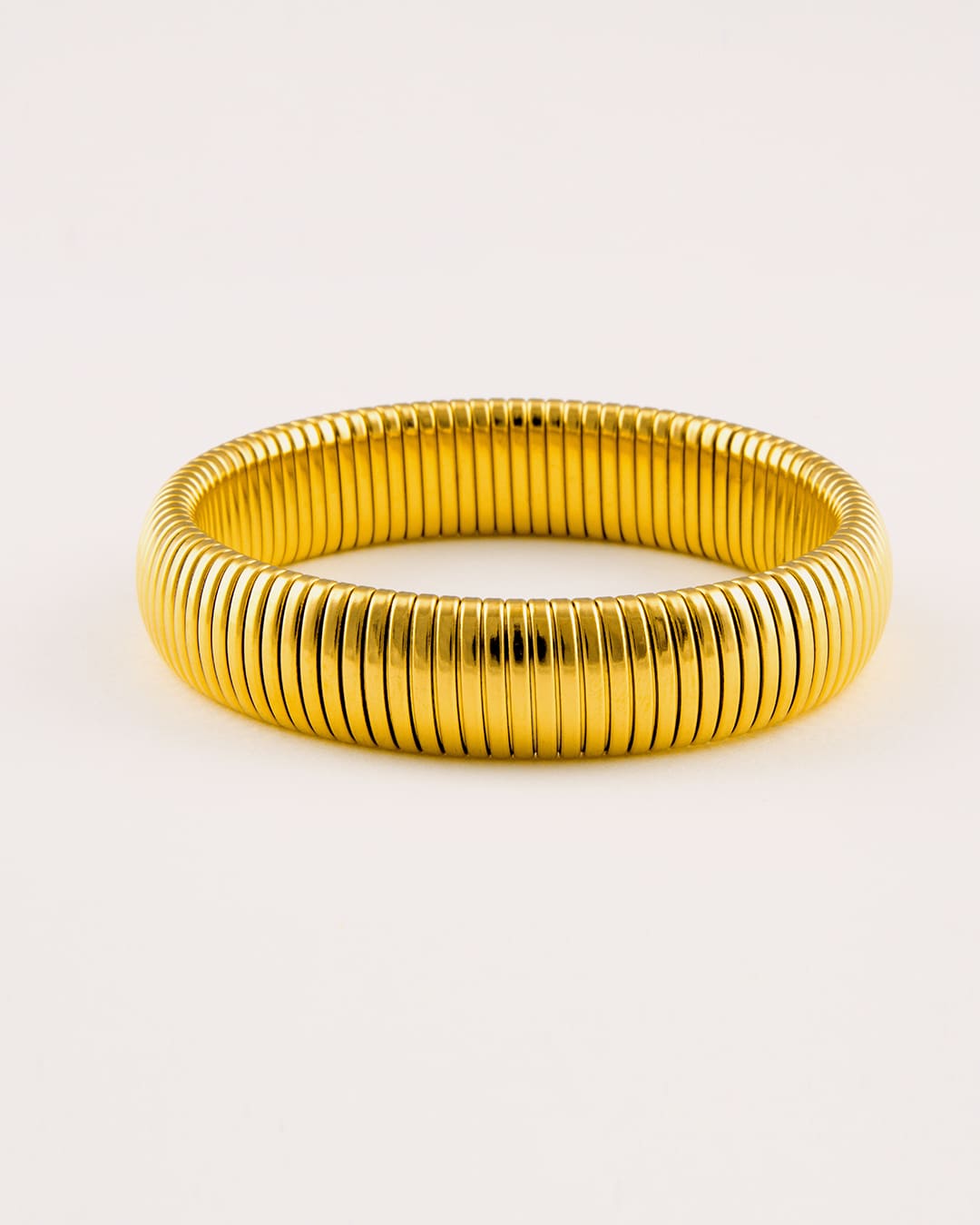 Pulsera Ancha Acero Snake Dorada