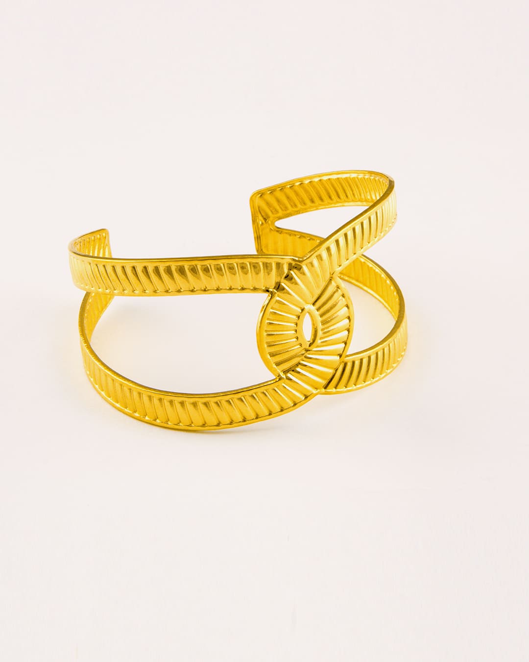 Pulsera Acero Enlazada Dorada