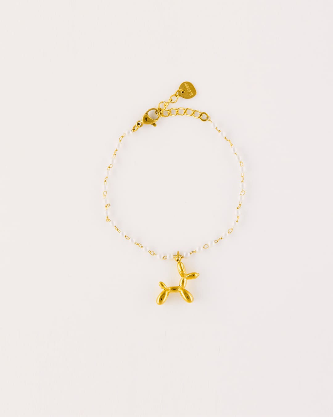 Pulsera Acero Perro Globo Dorad