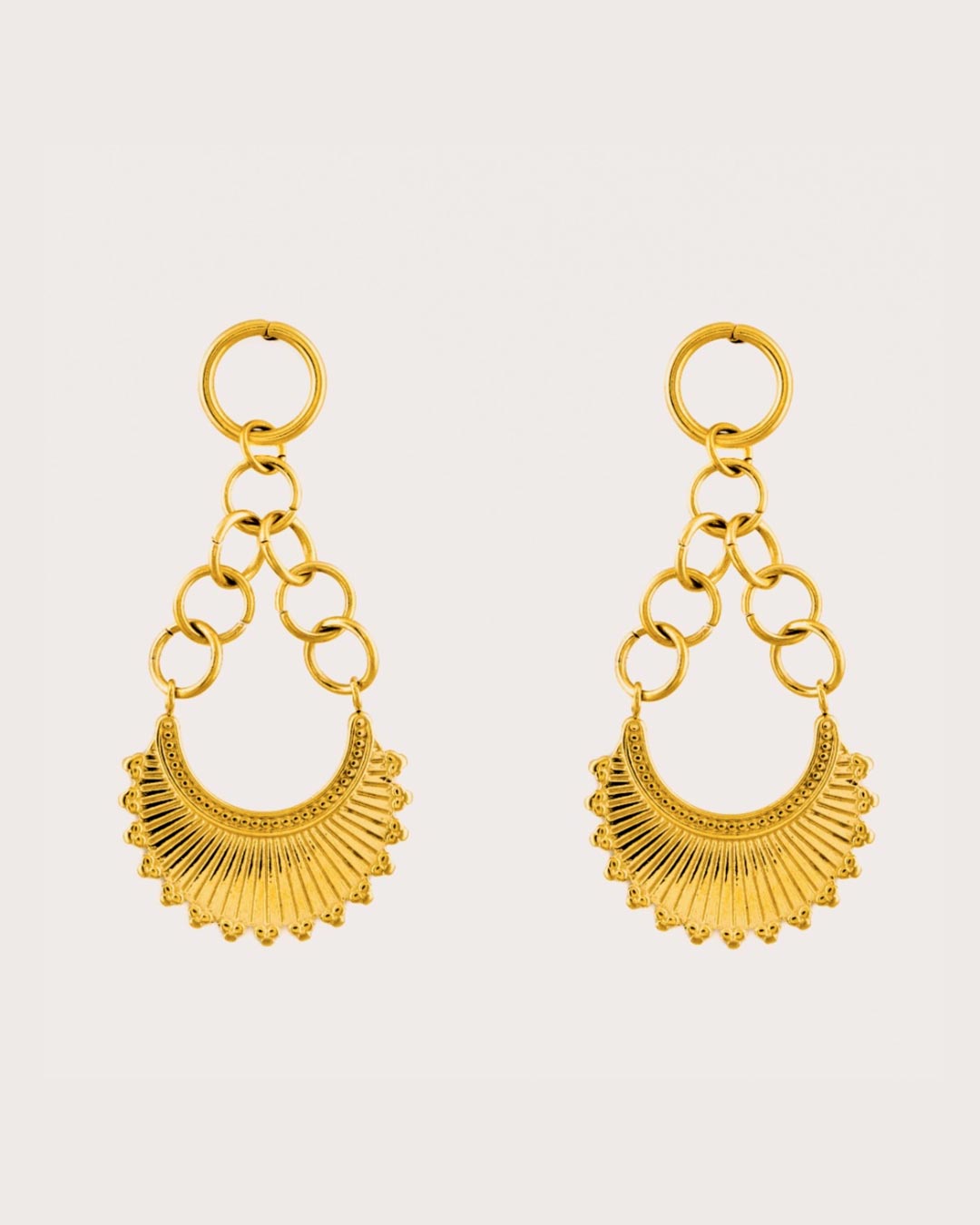 Pendiente Acero Cazalt Dorado