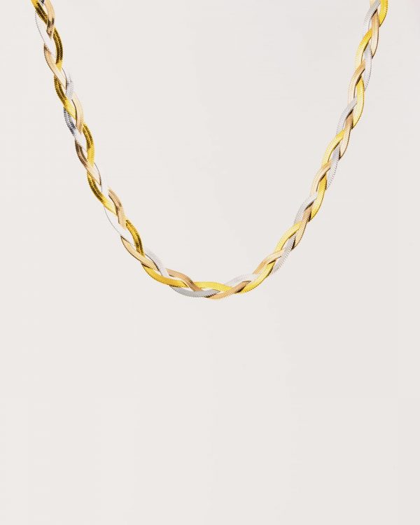 Collar de acero con baño de oro - Joyitas de Acero
