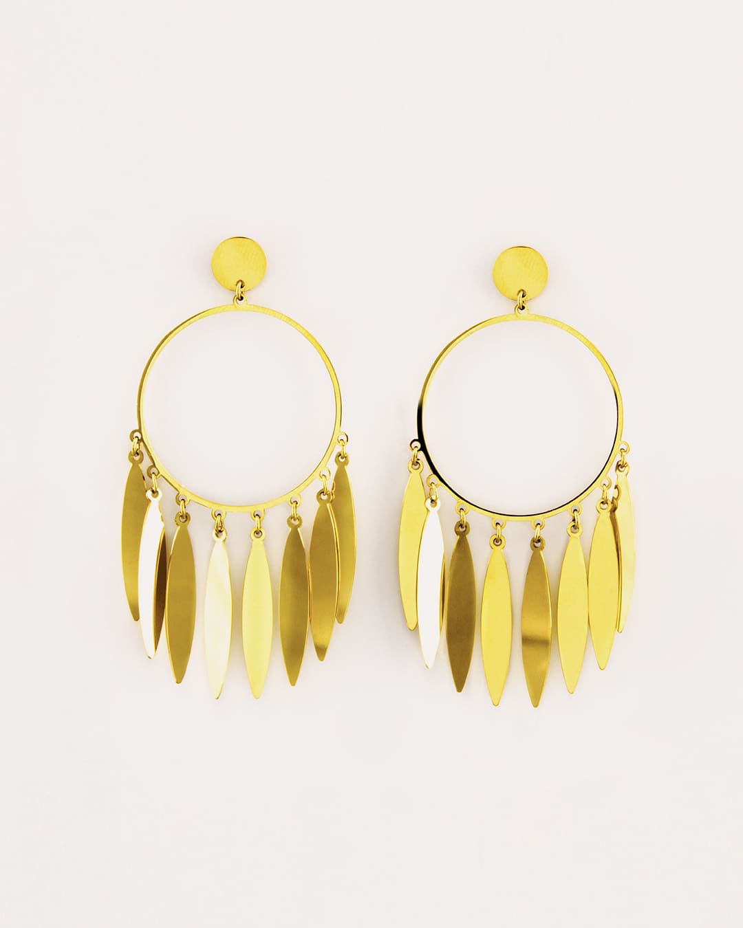 Pendiente Acero Atrapa sueños dorado