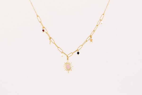 Collar de acero con baño de oro - Joyitas de Acero