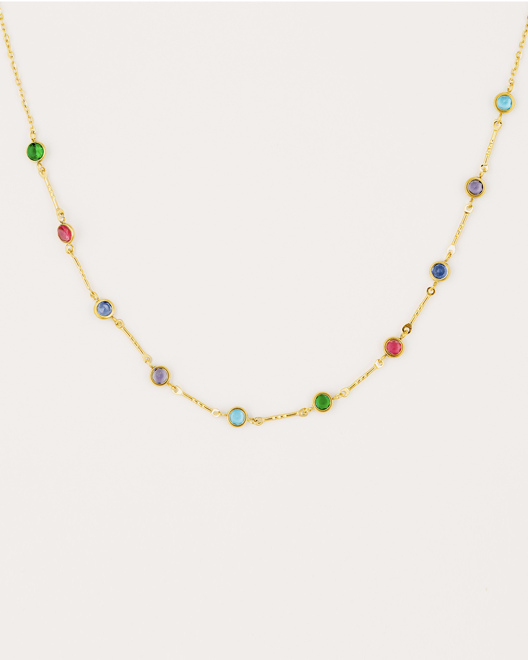 Collar Acero Cascada De Color