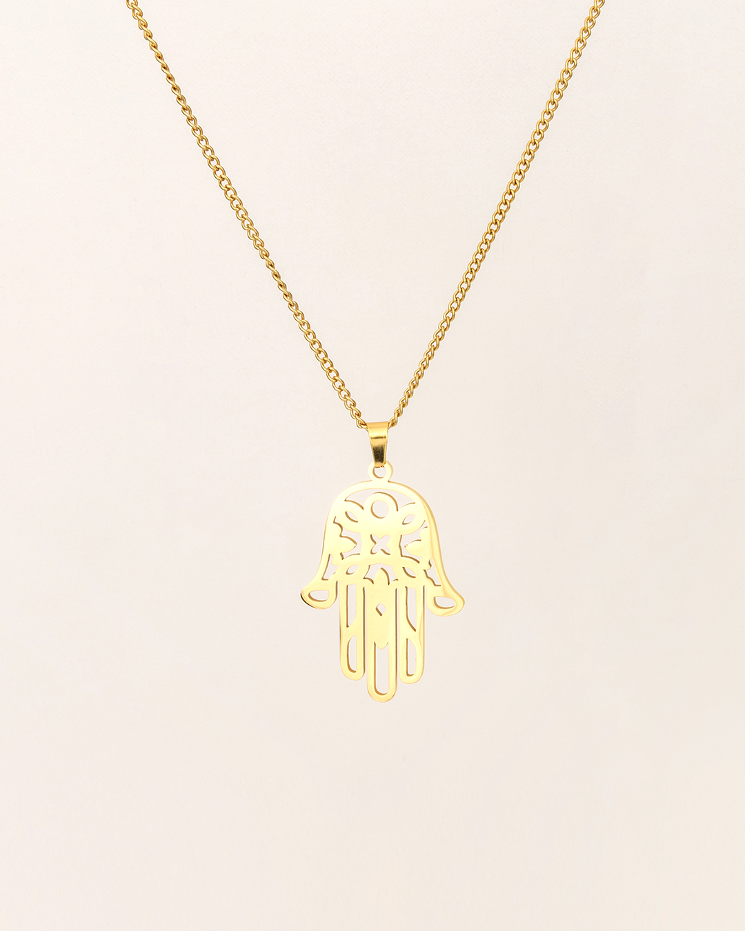 Collar Largo Acero Mano Fatima