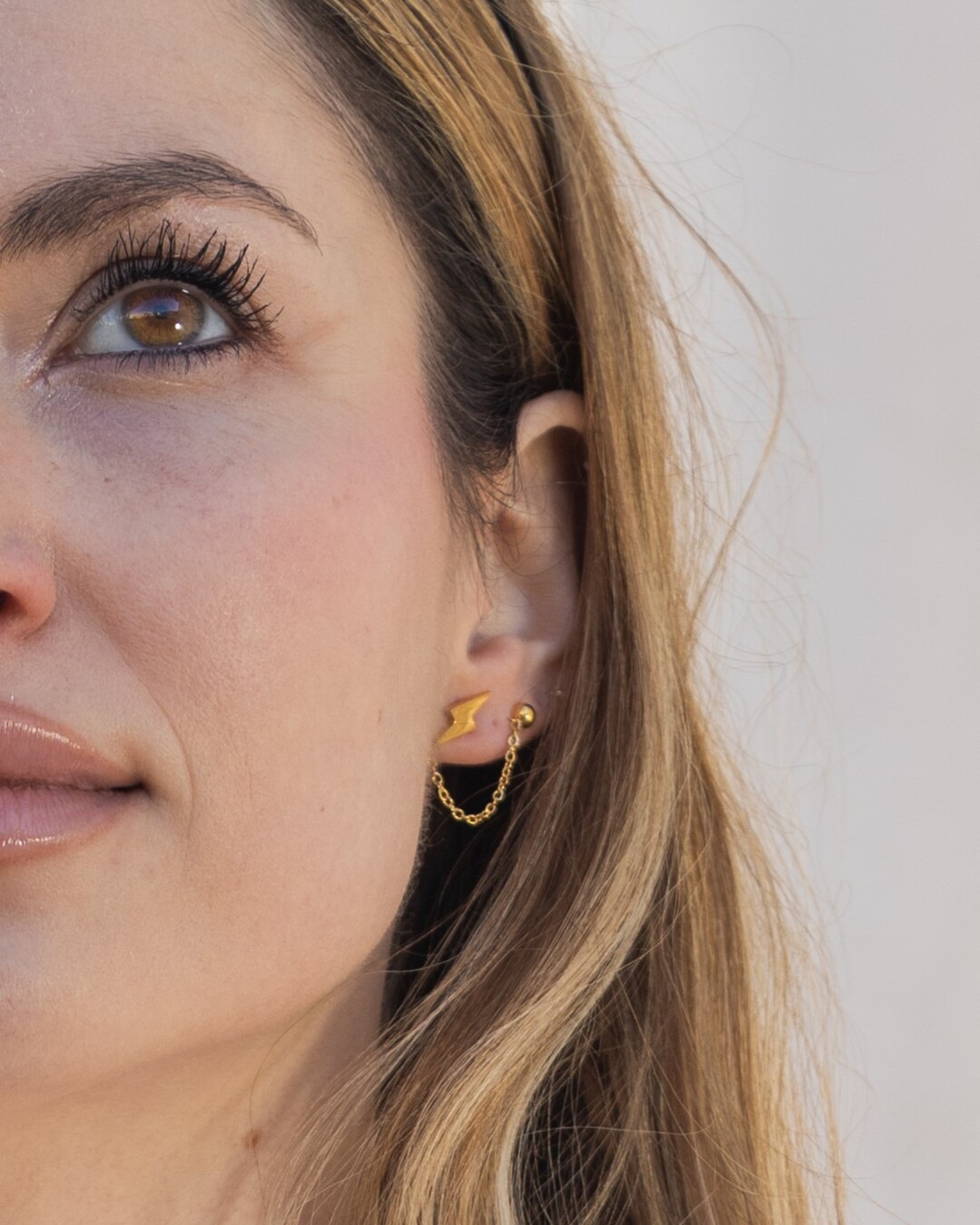 Pendiente Acero Rayo/Cadena