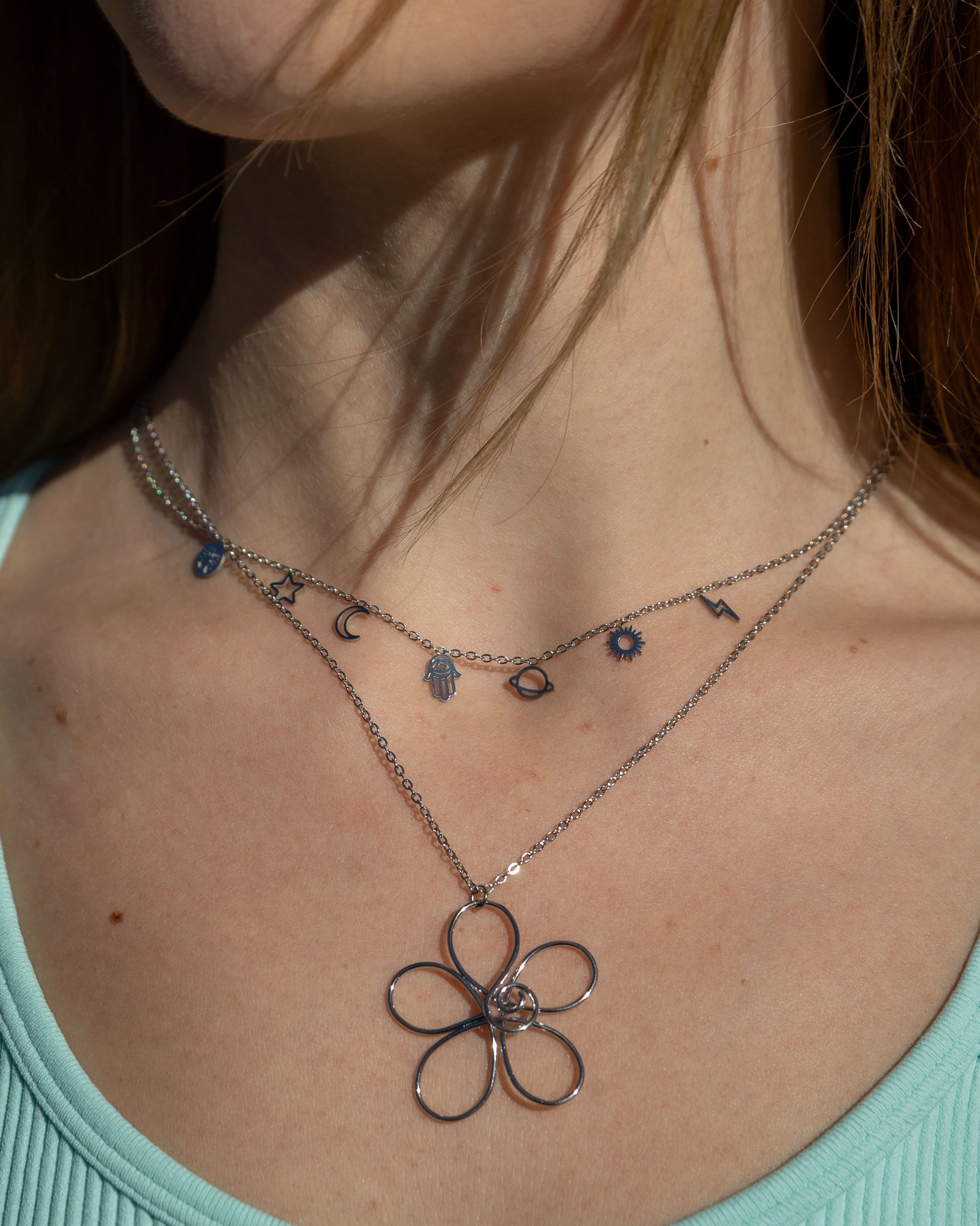 Collar Acero Colgantes