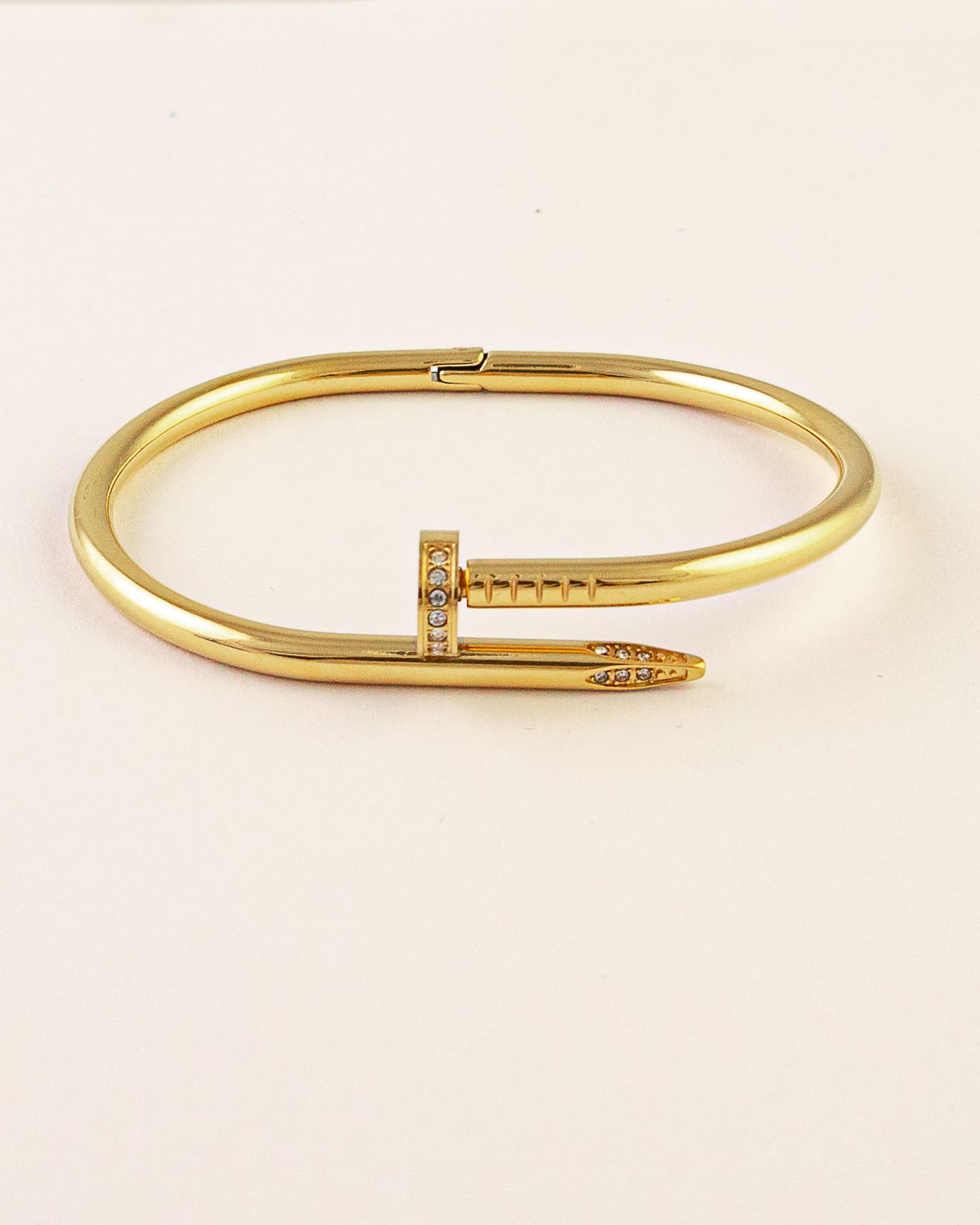 Pulsera Acero Clavo Cristales