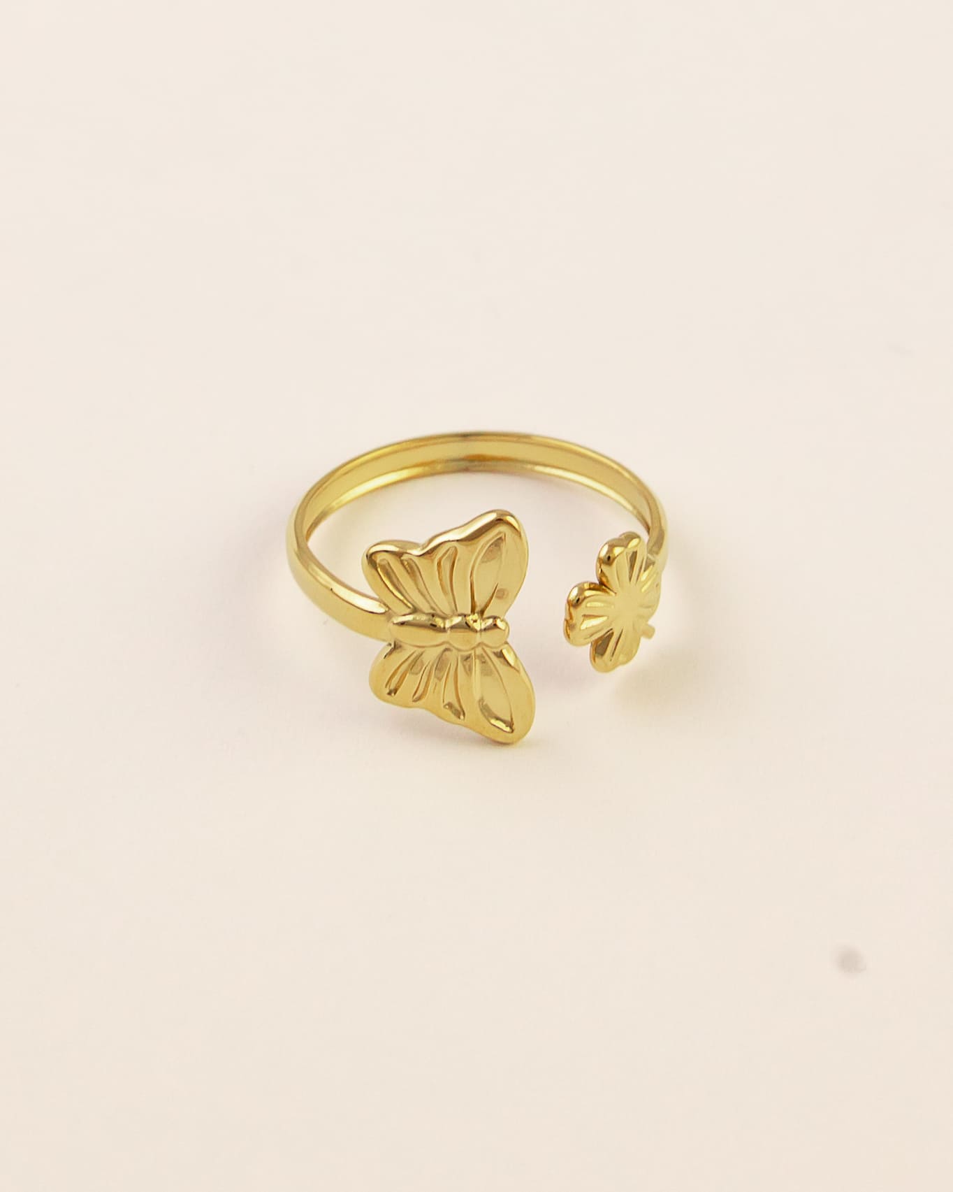Anillo Acero Mariposa 2
