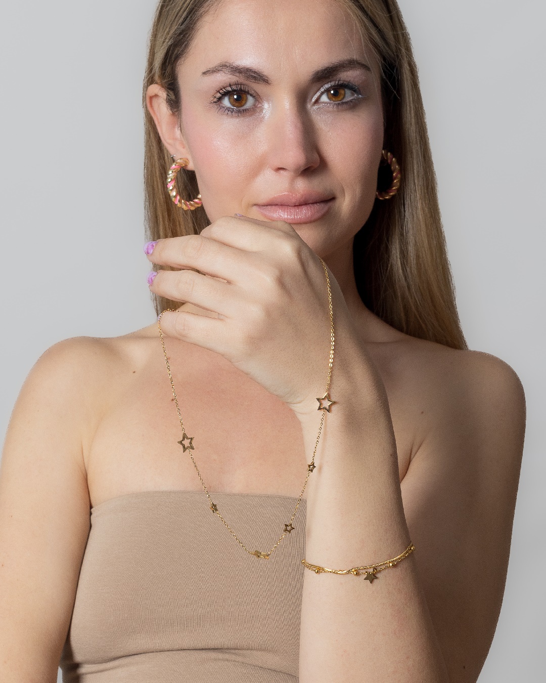 Collar Acero Estrellas