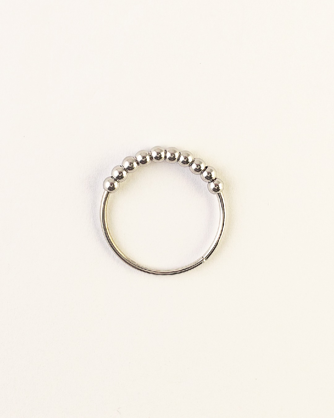 Anillo Acero Antiestrés Plateado