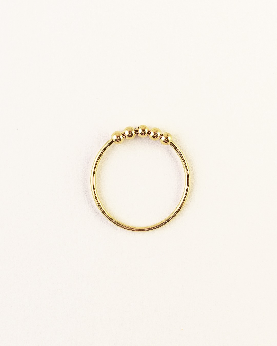 Anillo Acero Antiestrés Dorado