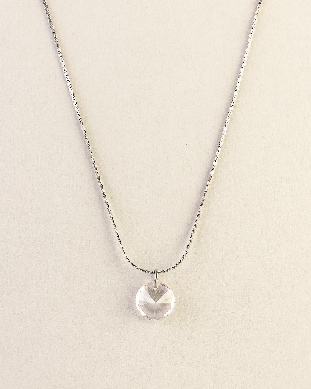 Collar Acero Circonita Blanca