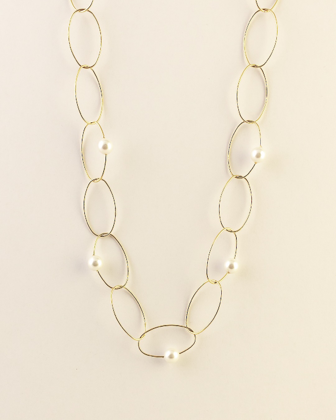 Collar Acero Five Pearls