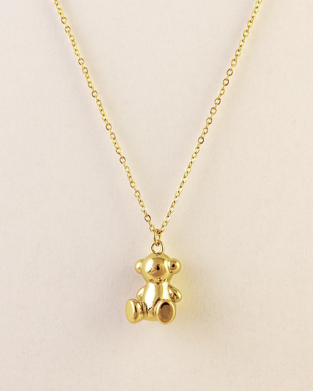 Collar Acero Osito  Honey