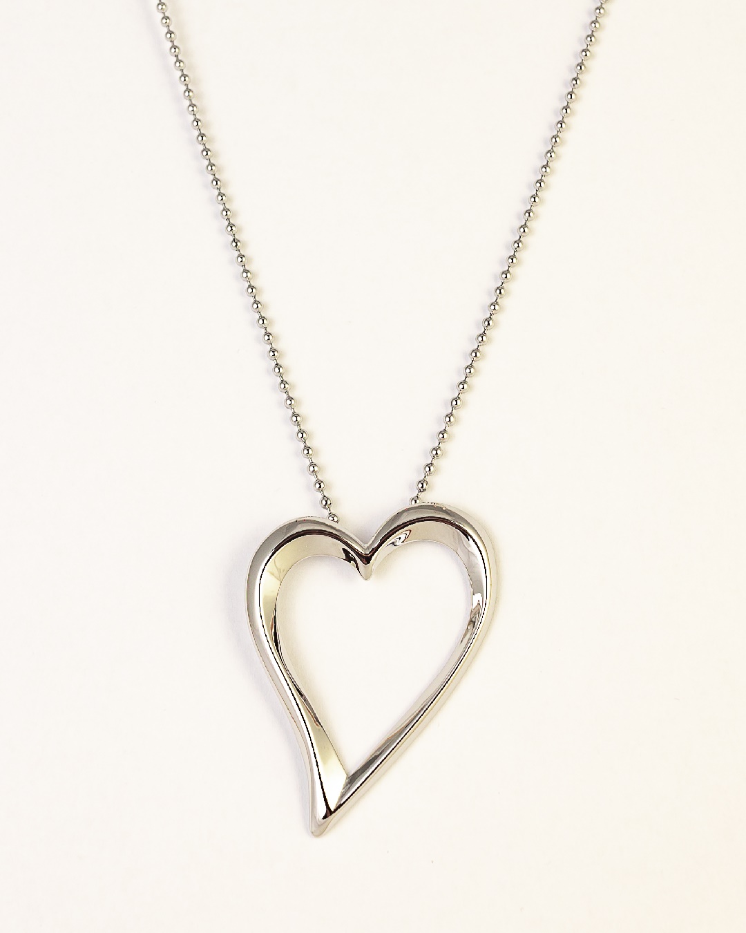 Collar Acero Largo Corazón