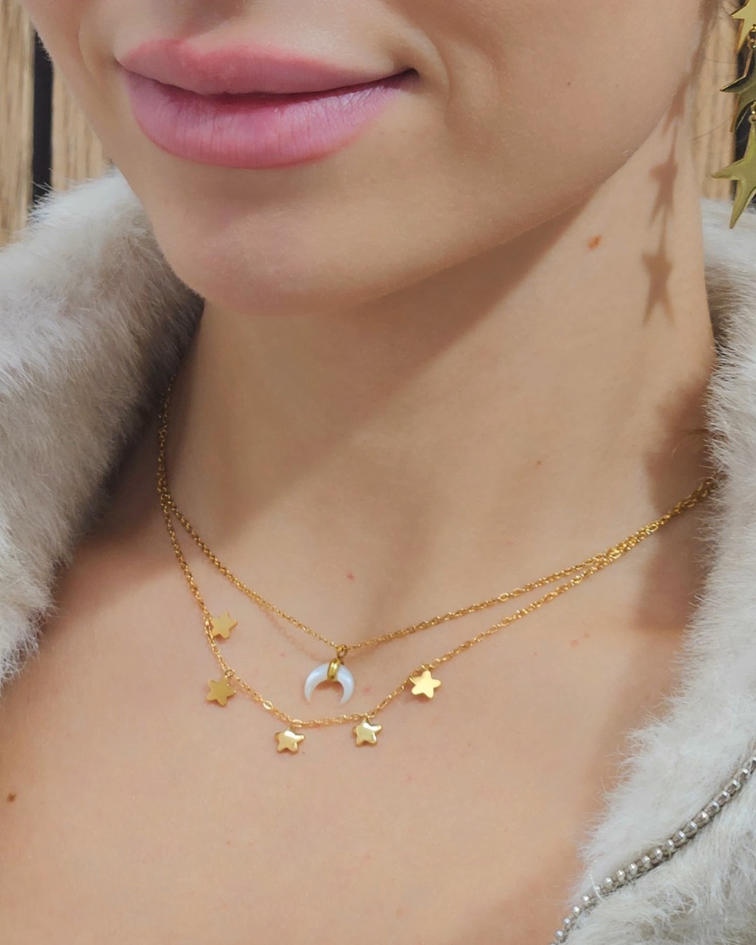 Collar Acero Moonset Nácar