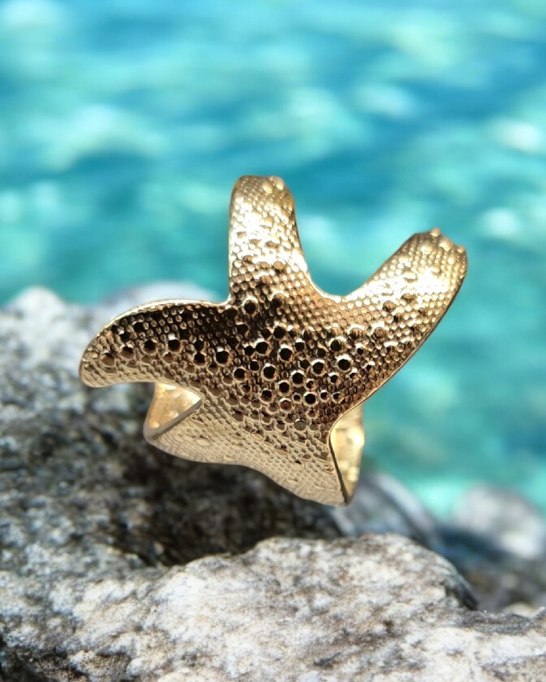 Anillo Acero Estrella De Mar